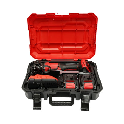 Sarokcsiszoló 1000W 2 db 21V, 4Ah Li-ion akkumulátorral, 125mm korong, brushless, elektromágneses fék, 3 fokozatú fordulatszám 5000/7000/9500rpm Breckner Germany