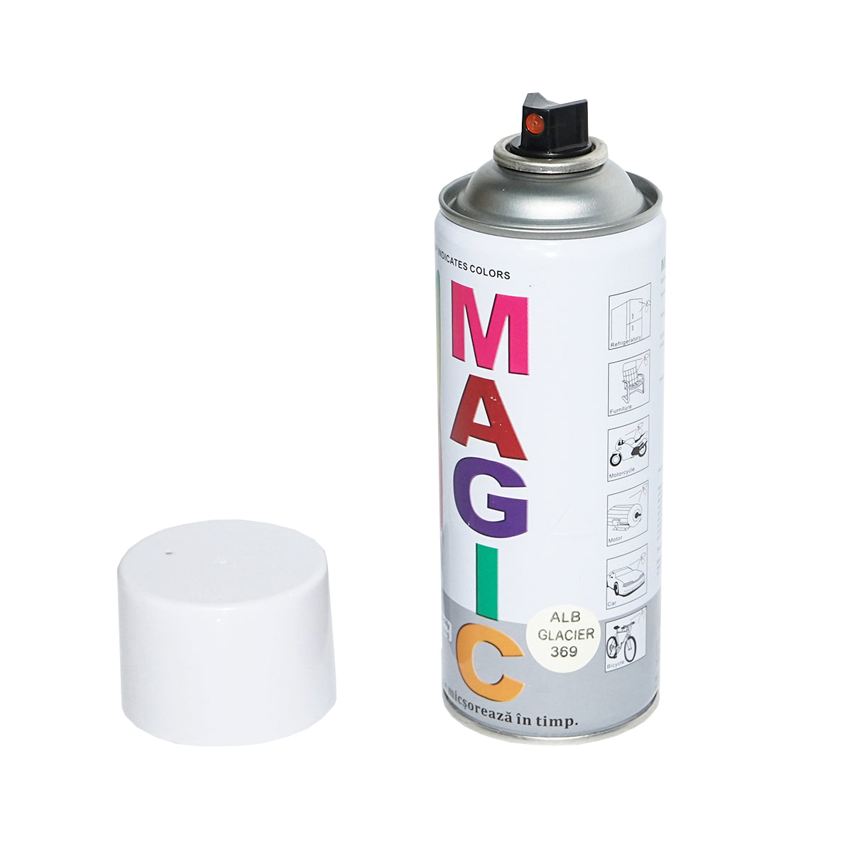 Magic gleccser fehér 400 ml festékszóró spray fémre, fára, műanyagra