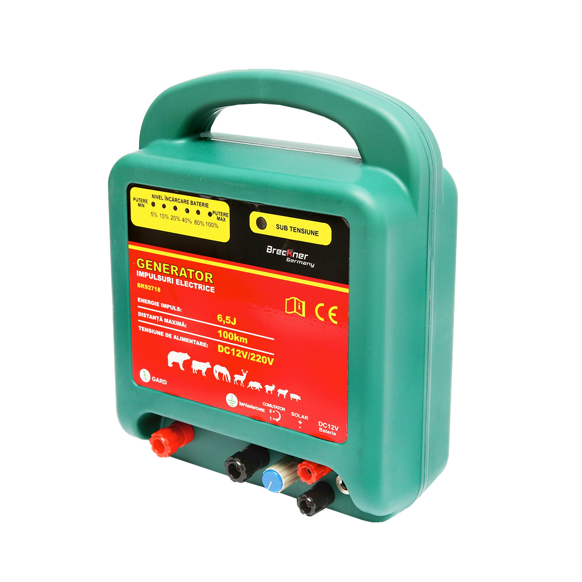 Impulzusgenerátor DC12/220V 6,5 Joule, 100Km elektromos kerítéshez Breckner Germany
