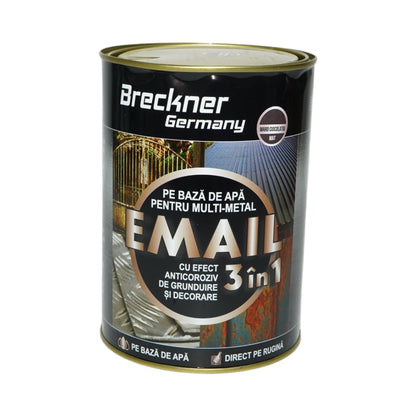 Breckner Germany 3 az 1-ben rozsdagátló zománc festék csokoládébarna matt fém 2kg, közvetlenül a rozsdára, vízalapú