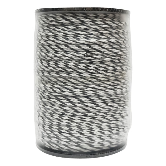 Fekete-fehér huzal tekercs fi 4 mm 3x0.2mm SS 500m elektromos kerítés Breckner Germany