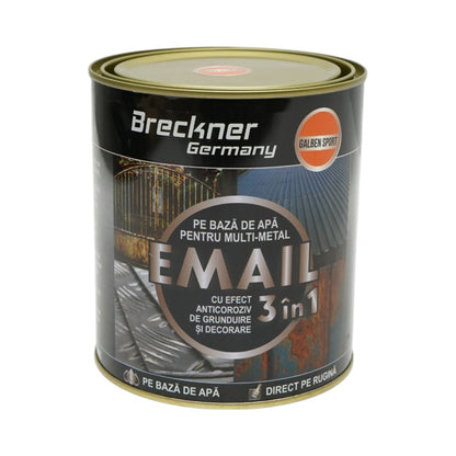 Breckner Germany 3 az 1-ben rozsdagátló zománcfesték sport sárga 750g fémhez, közvetlenül a rozsdára, vízalapú