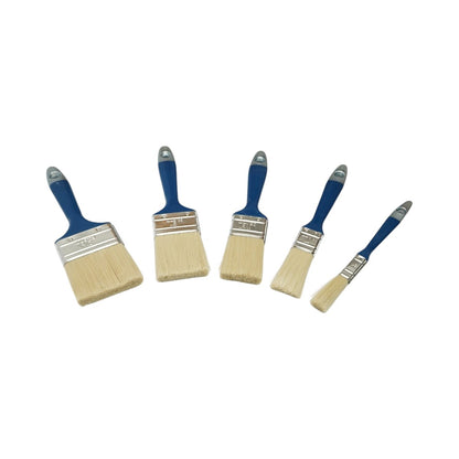 5 darabos lapos festőecset szett 12mm, 25mm, 38mm, 50mm, 63mm, PET szál, PP nyél Breckner Germany
