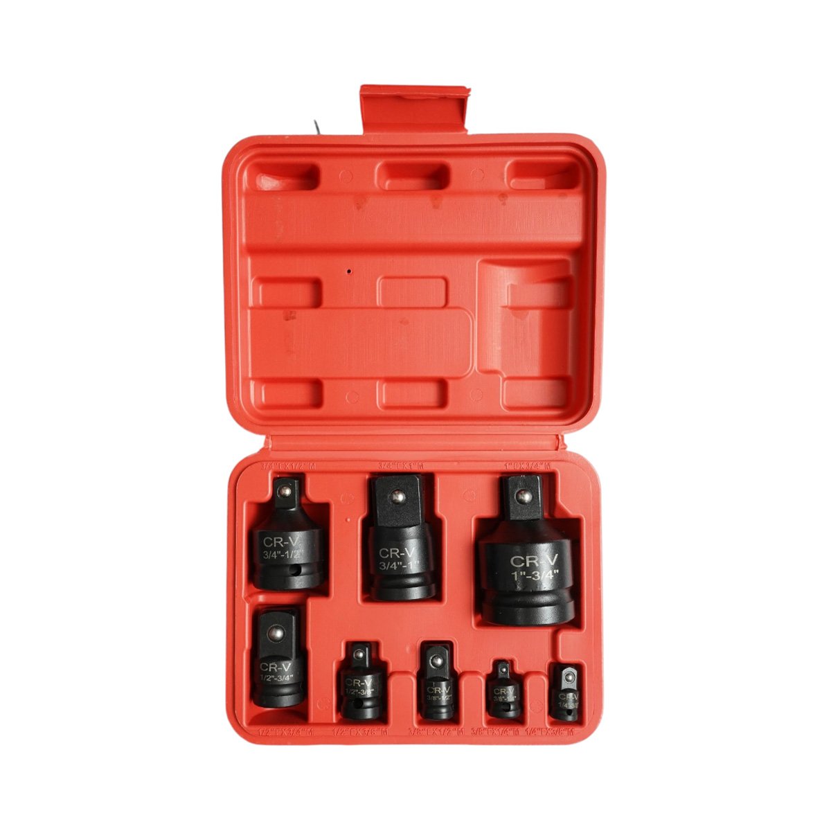 Breckner Germany ütközőkulcs adapter készlet 1/4, 3/8, 1/2, 3/4, 1 hüvelyk négyzettel Cr-V 8 darab