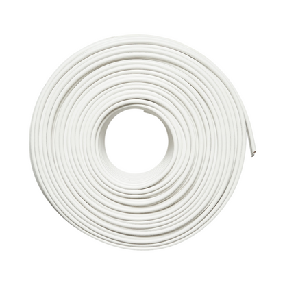 RG59 koaxiális CCTV sziámi kábel réz + tápellátás 2x0.75mm CCA, 75 Ohm, PVC fehér 100m/tekercs