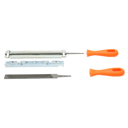 3 darabos szerszámkészlet láncfűrészlánc élezéséhez 3/8"-os osztással