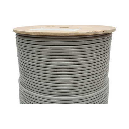 CAT6 FTP árnyékolt hálózati kábel réz 23AWG 4 érpár, kereszt elválasztó, PVC szürke 305m/tekercs