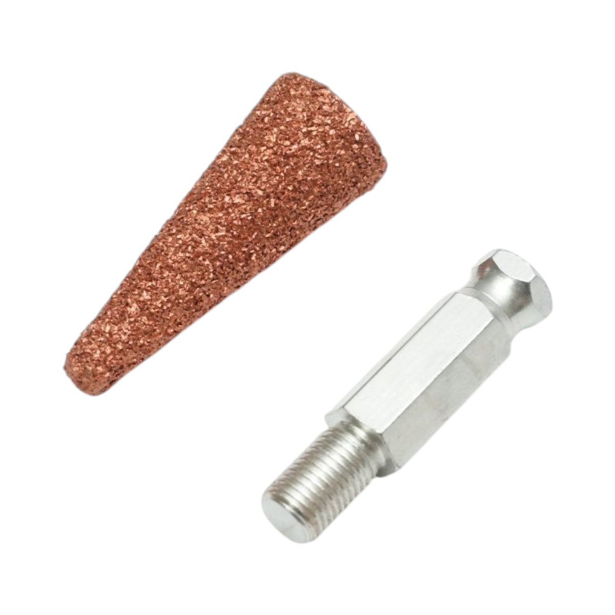 Csiszolókő polírozó abrazív kúpos 19x50mm, szemcseméret K36, hatszögletű szár 3/8 inch