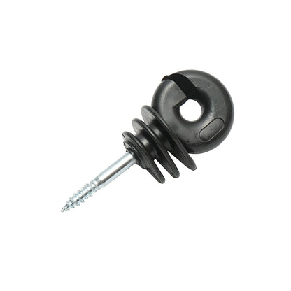 Gyűrűs szigetelő Easy Drill fekete fekete fekete fi 5.9mm 90x40 mm elektromos kerítés Mezofarm