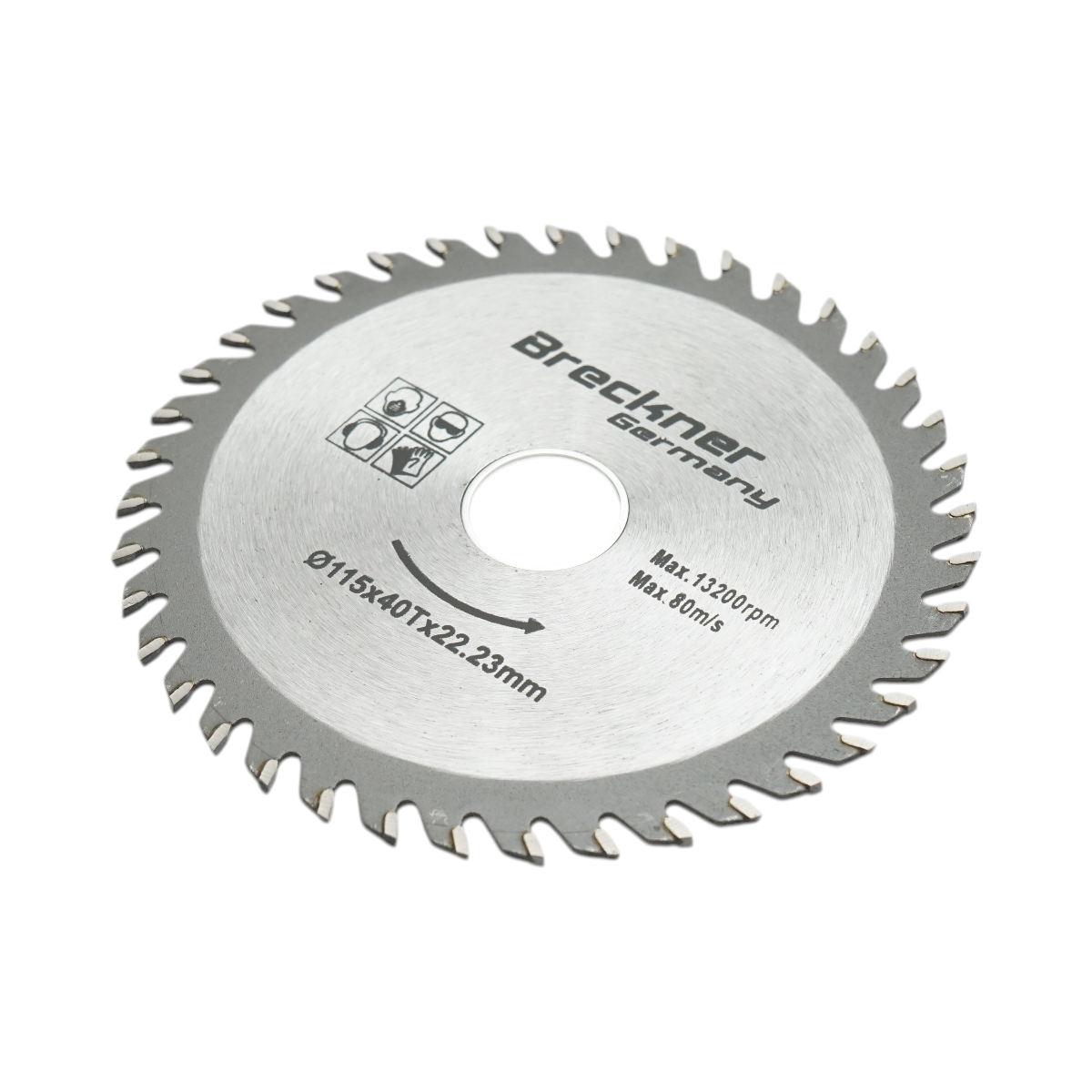 Körkorong fához 115x22.23mm, max. fordulatszám 13200rpm, 40 fog, ipari Crownman Crownman