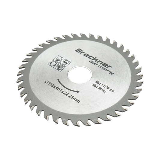 Körkorong fához 115x22.23mm, max. fordulatszám 13200rpm, 40 fog, ipari Crownman Crownman