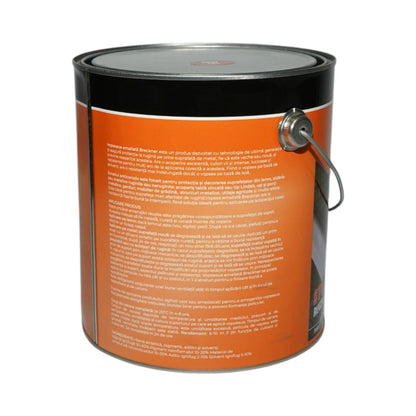 Rozsdagátló zománc festék 3 in 1 piros 280 oldószerbázis 3.5L, közvetlenül a rozsdára, beltéri és kültéri Breckner Germany