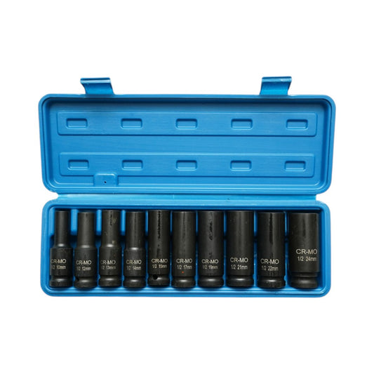 Breckner Germany hosszú ütőkulcs készlet 10-24mm, 1/2 inch négyzet Cr-Mo 10 darab