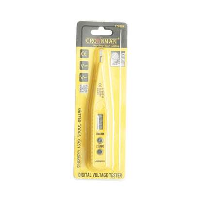 Csavarhúzó digitális feszültségmérő 12-250V AC/DC, 3x136mm Crownman