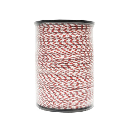 Fehér-fehér-piros drót tekercs 4mm 6x0.2mm SS, 0.9Ohm/m, 500m elektromos kerítés Breckner Germany