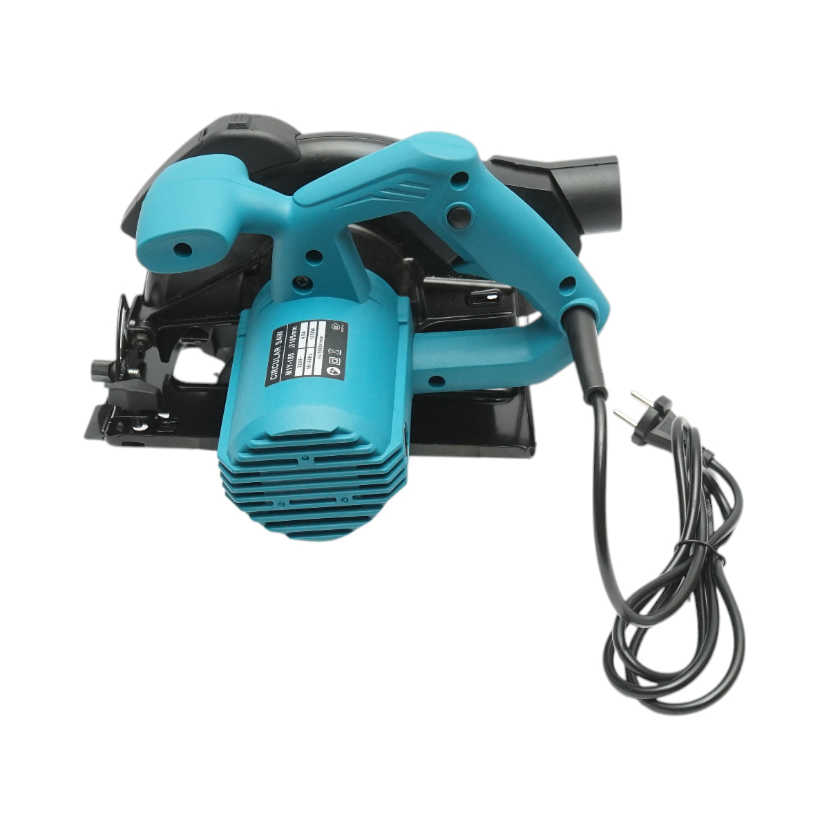 1050 W-os kézi lézeres körfűrész, 220 V, 185 mm-es tárcsa, 0–45°-os vágási szög, 5000 fordulat/perc sebesség