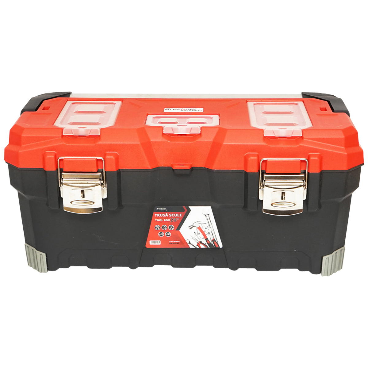 Professzionális szerszámosláda alumínium fogantyúval 676x314x300mm Breckner Germany