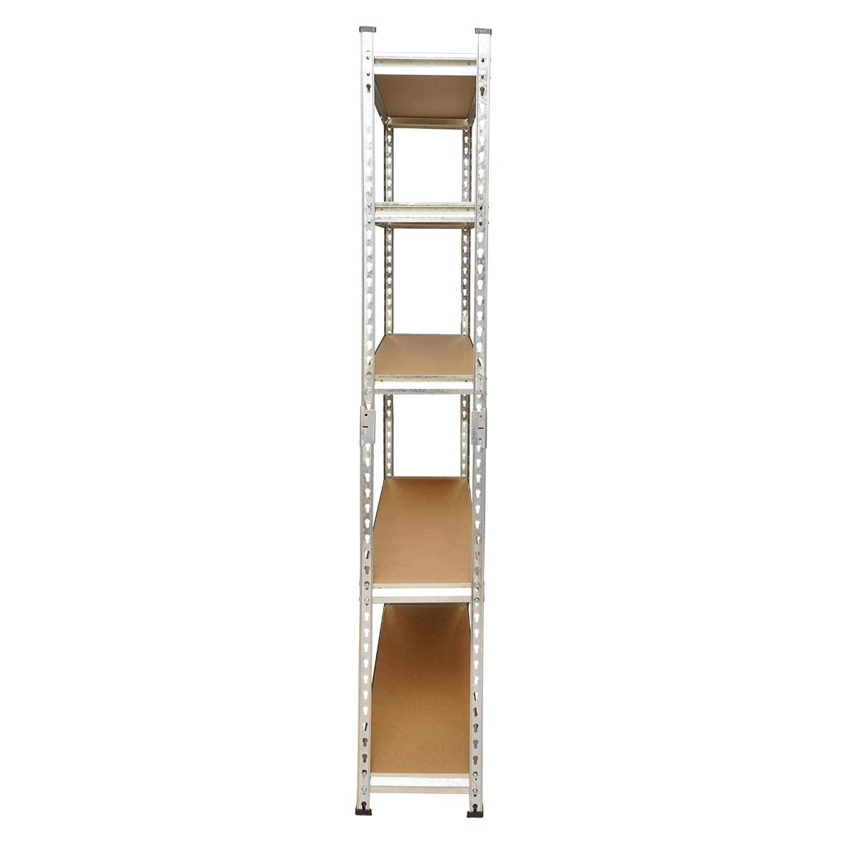 Salgó polc, fém polc, 5 MDF polccal, 180x90x30cm, 120kg/polc, csavarmentes szerelés Breckner Germany