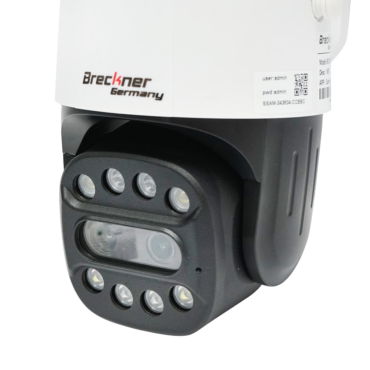 WIFI beltéri/kültéri megfigyelő kamera 4M ultra HD, PTZ, mozgásérzékelő, forgatható, 90 fok, 220V IP66 Breckner Germany