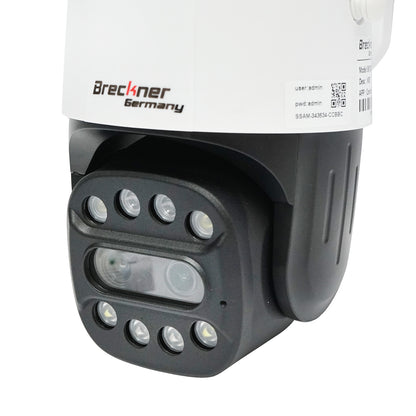 WIFI beltéri/kültéri megfigyelő kamera 4M ultra HD, PTZ, mozgásérzékelő, forgatható, 90 fok, 220V IP66 Breckner Germany