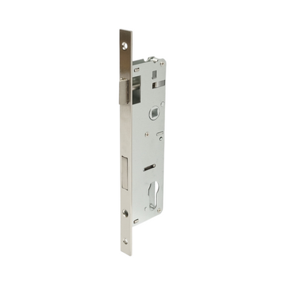 Beépített ajtózár nyelvvel 48x174mm, előlap 16x240mm, szatén nikkel, csavarok mellékelve