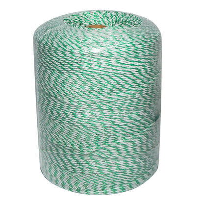 Tekercs zöld fluoreszkáló-fehér szál fluoreszkáló zöld-fehér fi 2.5mm 3x0.2mm SS, 1x0.25mm Cu, 1000m elektromos kerítés Bourget