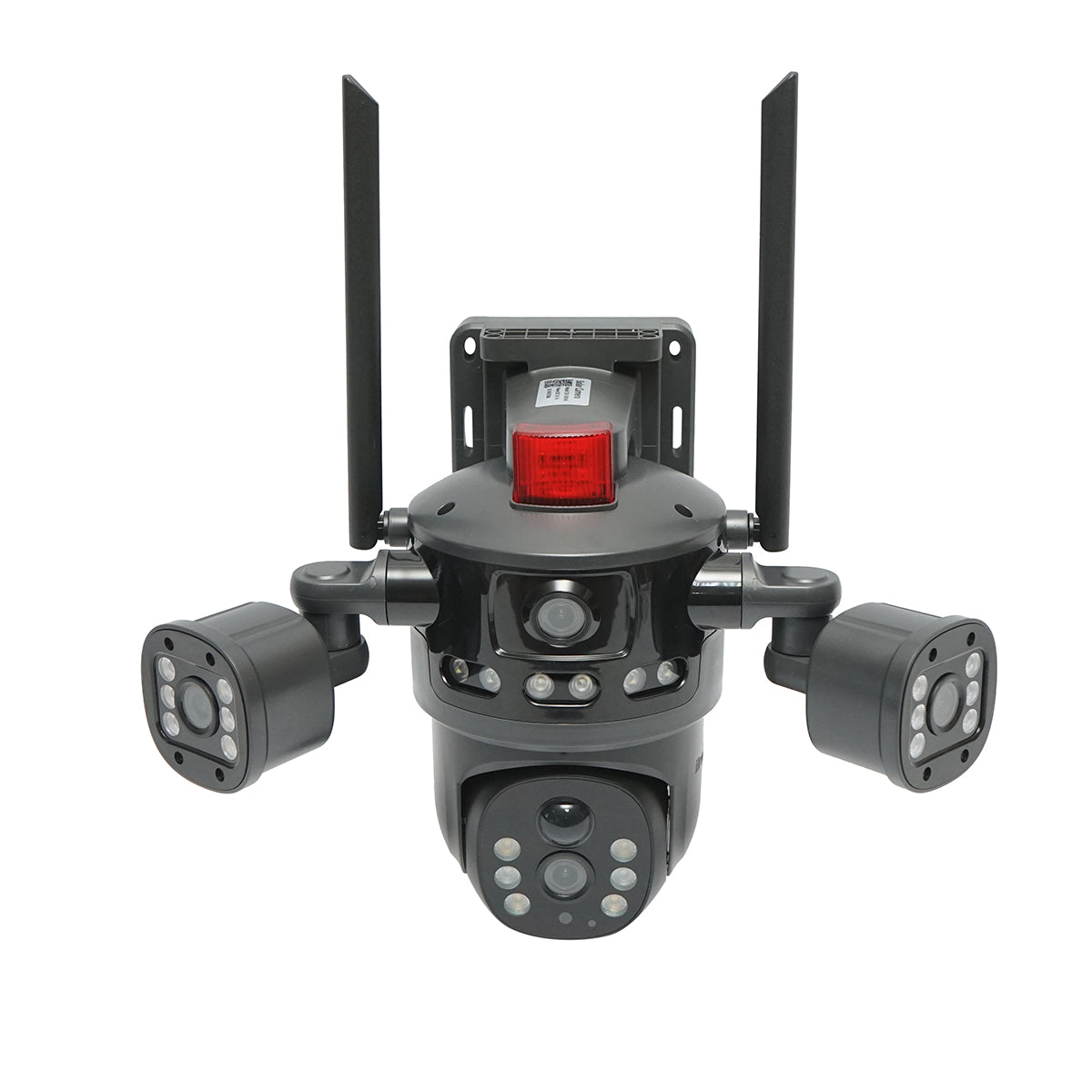 Ai megfigyelő kamera 4G, WIFI 2.4GHz 4 lencsével, 8W napelemmel, 360 PTZ forgó, emberérzékelés, infravörös, riasztás és alkalmazás V380 Pro
