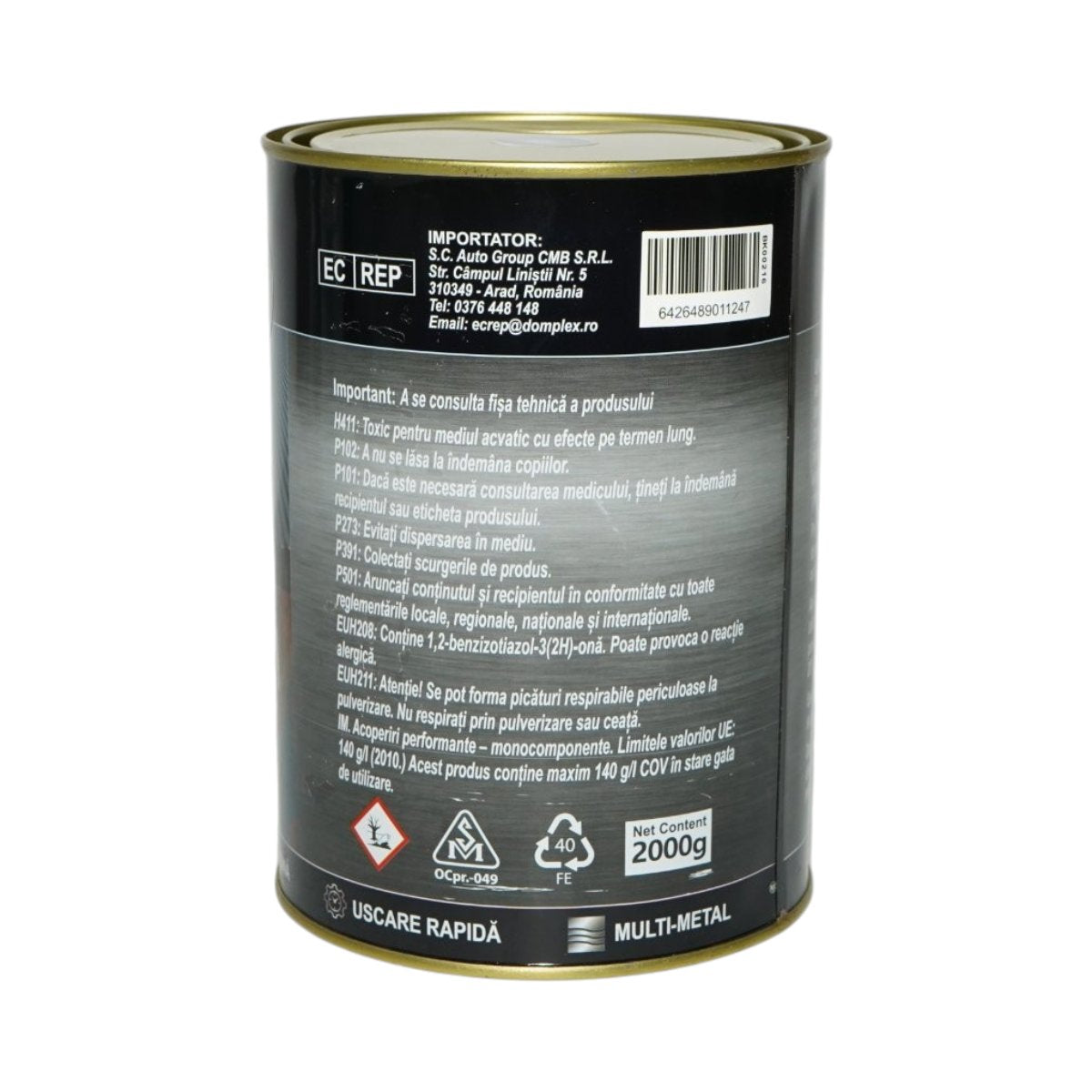 Breckner Germany 3 az 1-ben rozsdagátló zománc festék fém felületekhez 2kg, közvetlenül a rozsdára, vízalapú, égei kék