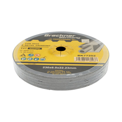 Rozsdamentes acél T27 230x6.0x22mm vágó és polírozó flex korongok T27 230x6.0x22mm Breckner Germany