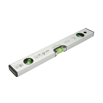 Mágneses alumínium vízmérték 400mm, 3 vízmérték, 0-40cm-es vonalzó Crownman