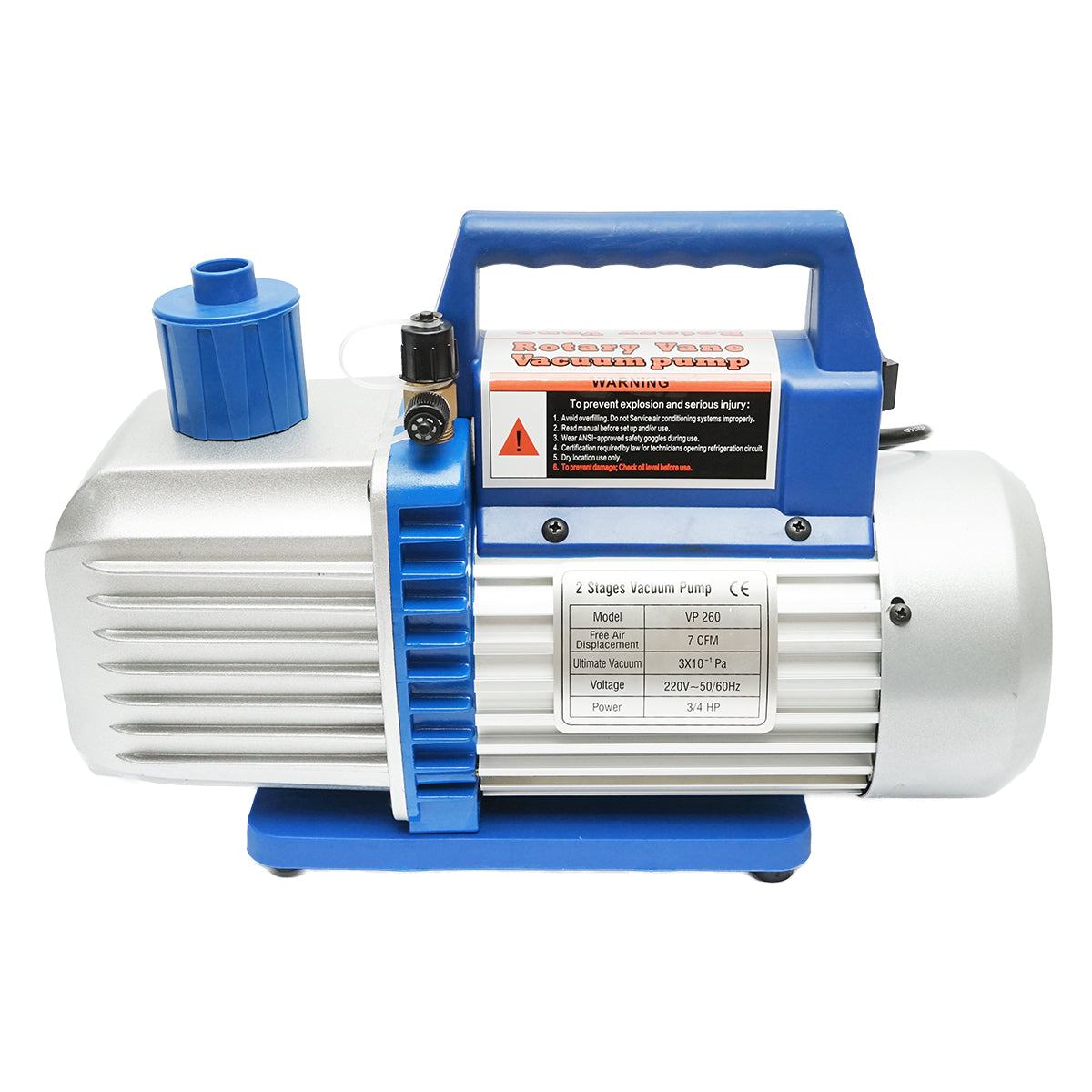 Vákuumszivattyú, vákuum 220V, 3/4 HP hűtőberendezésekhez 170l/min