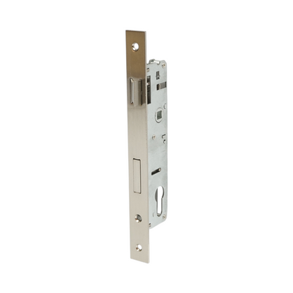 Beépített ajtózár nyelvvel 43x174mm, előlap 23x240mm, szatén nikkel, csavarok mellékelve