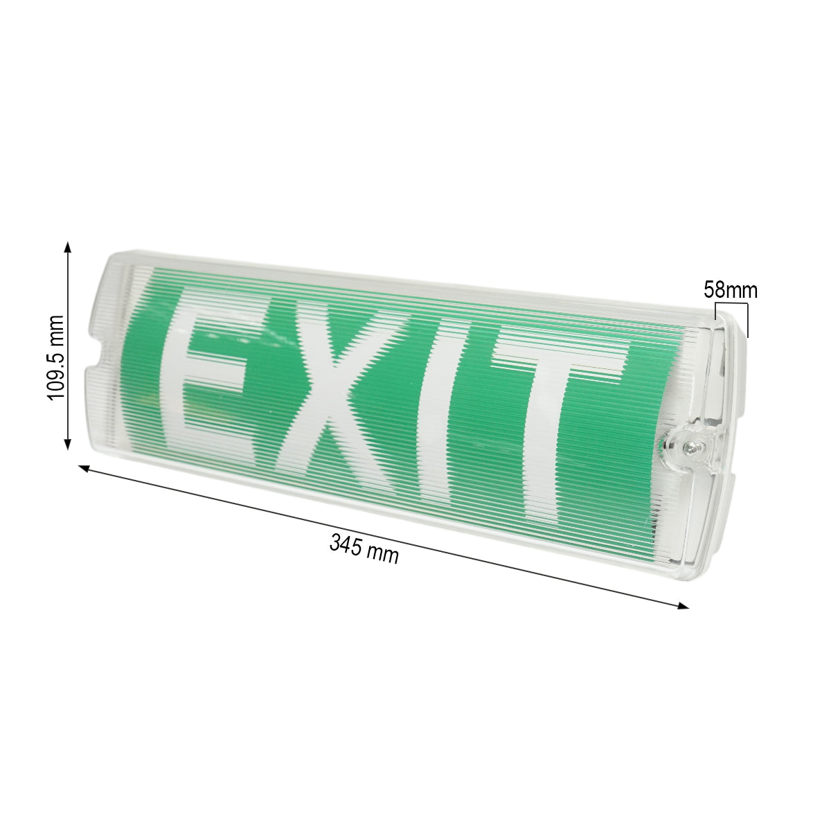 EXIT HIDRANT LED jelzőlámpa 220V, 8W, 1200mAh akkumulátor, 3 órás üzemidő, felületre szerelhető, 4 piktogram tartozék IP65