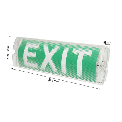 EXIT HIDRANT LED jelzőlámpa 220V, 8W, 1200mAh akkumulátor, 3 órás üzemidő, felületre szerelhető, 4 piktogram tartozék IP65