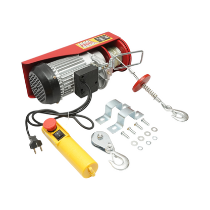 Elektromos emelő 220V/50Hz 1150W, max teher 300/600Kg, emelési sebesség 5-10m/min, emelési magasság 6-12m IP40