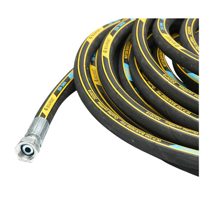 17 m-es tömlődob DN8 1SN 22x1,5 mm-es csatlakozóval és 3/8" megerősítéssel a végeken