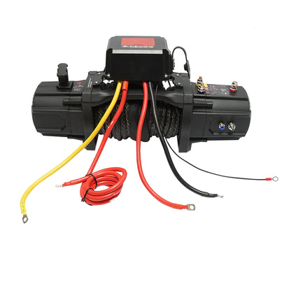 Elektromos csörlő távirányítóval 12V, 6.1T (13500lbs) 6.5CP, szintetikus kábel 9x24m, mágnesszelep 400A Breckner Germany