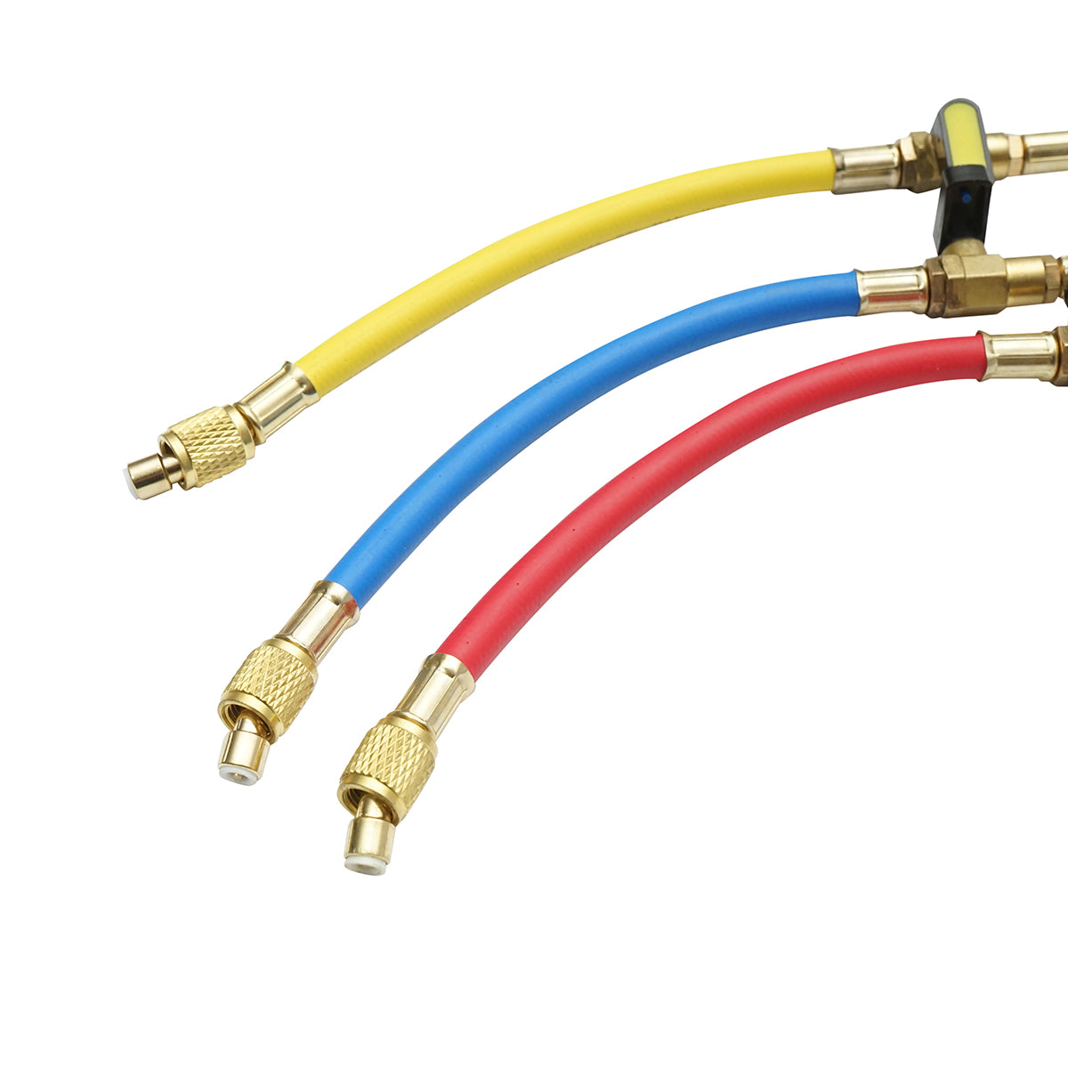 Tömlőkészlet 90 cm-es csappal 3 színű R-410a freon töltéshez