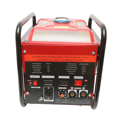 Hegesztőgép 160A elektromos generátorral 5KW/220V, 13 LE benzinmotorral, kézi indítással Breckner Germany