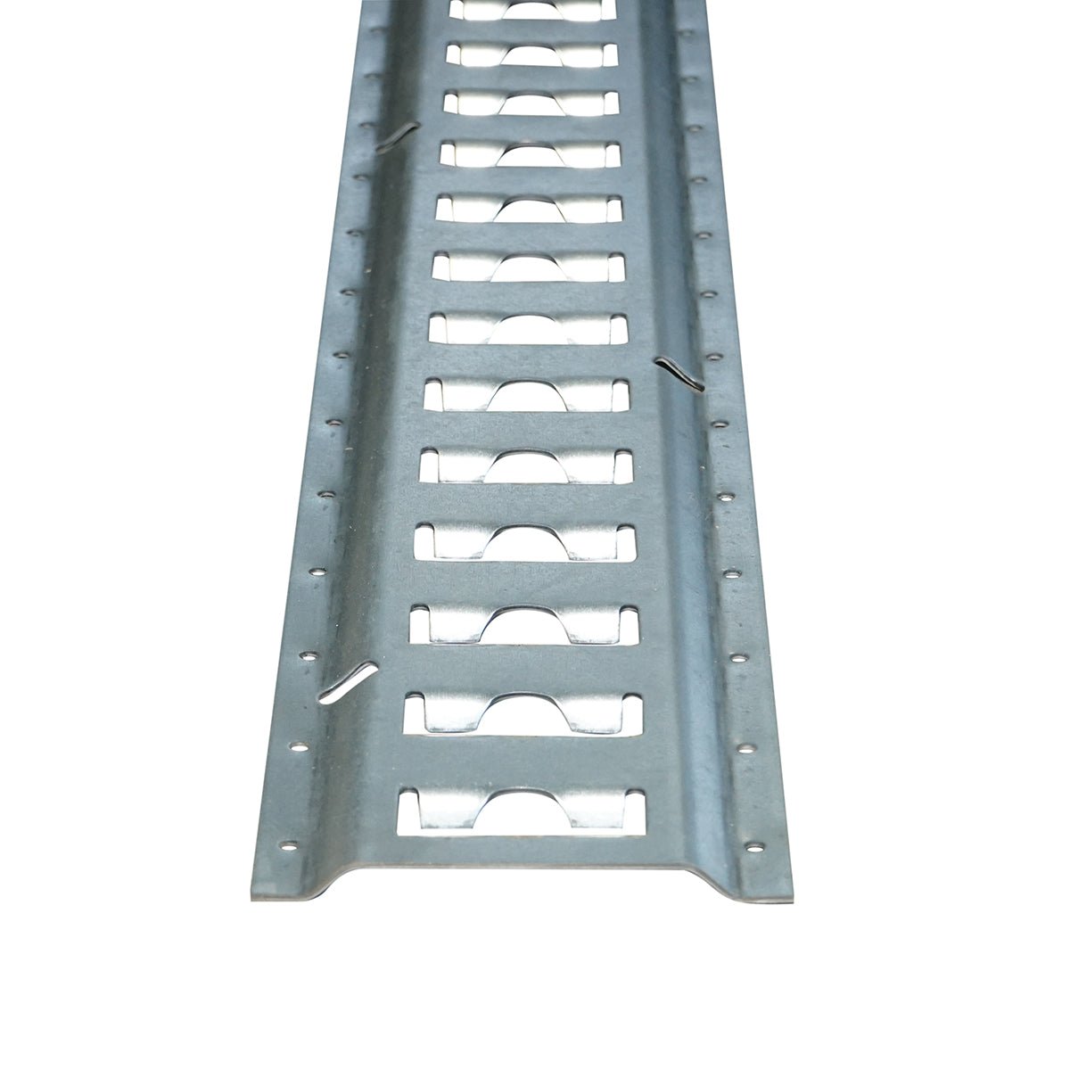 Vízszintes rögzítő sín E típusú acél 3048x130mm