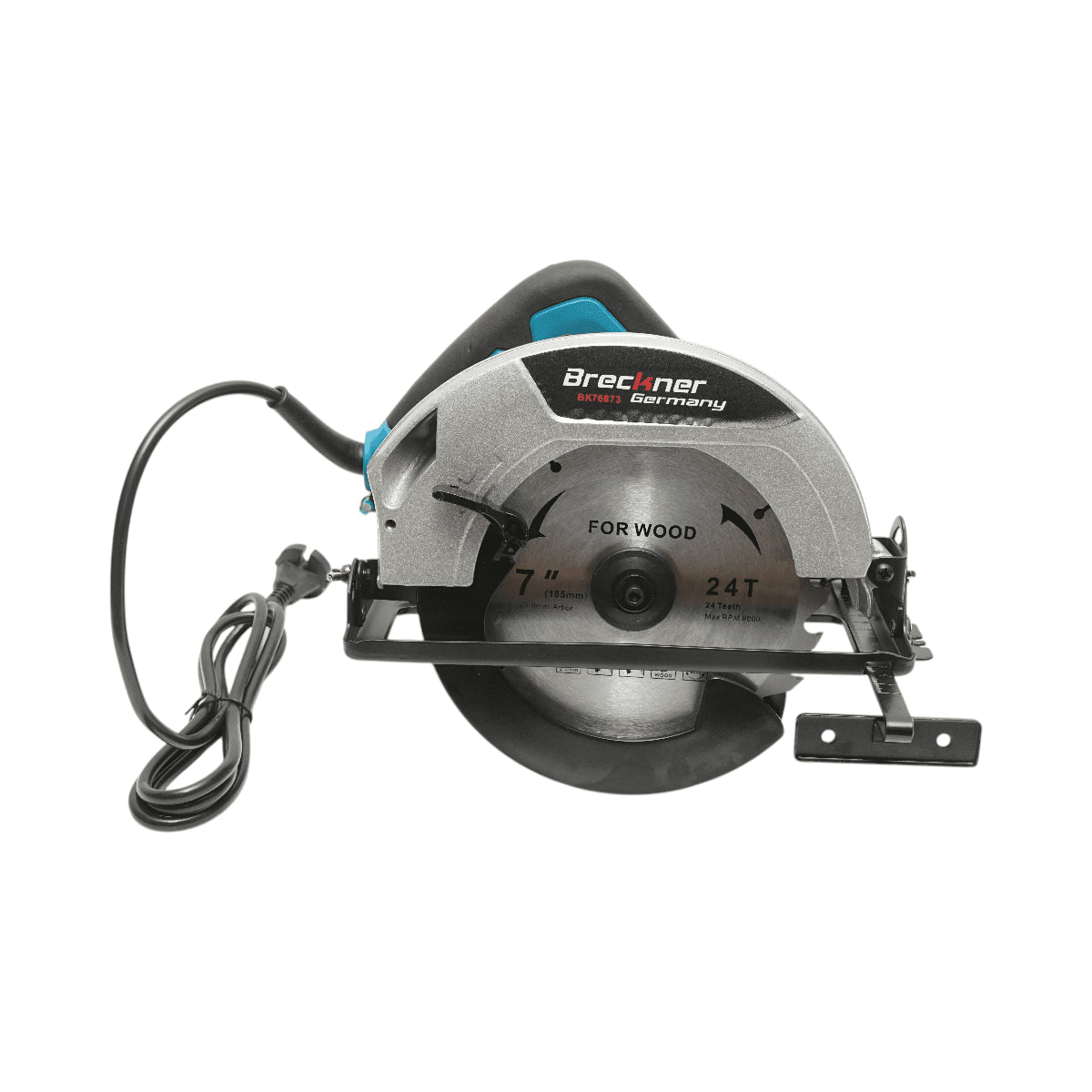 1600 W-os kézi körfűrész, 220 V, 185 mm-es fűrészlap, 0–45°-os vágási szög, 4700 fordulat/perc sebesség Breckner Germany