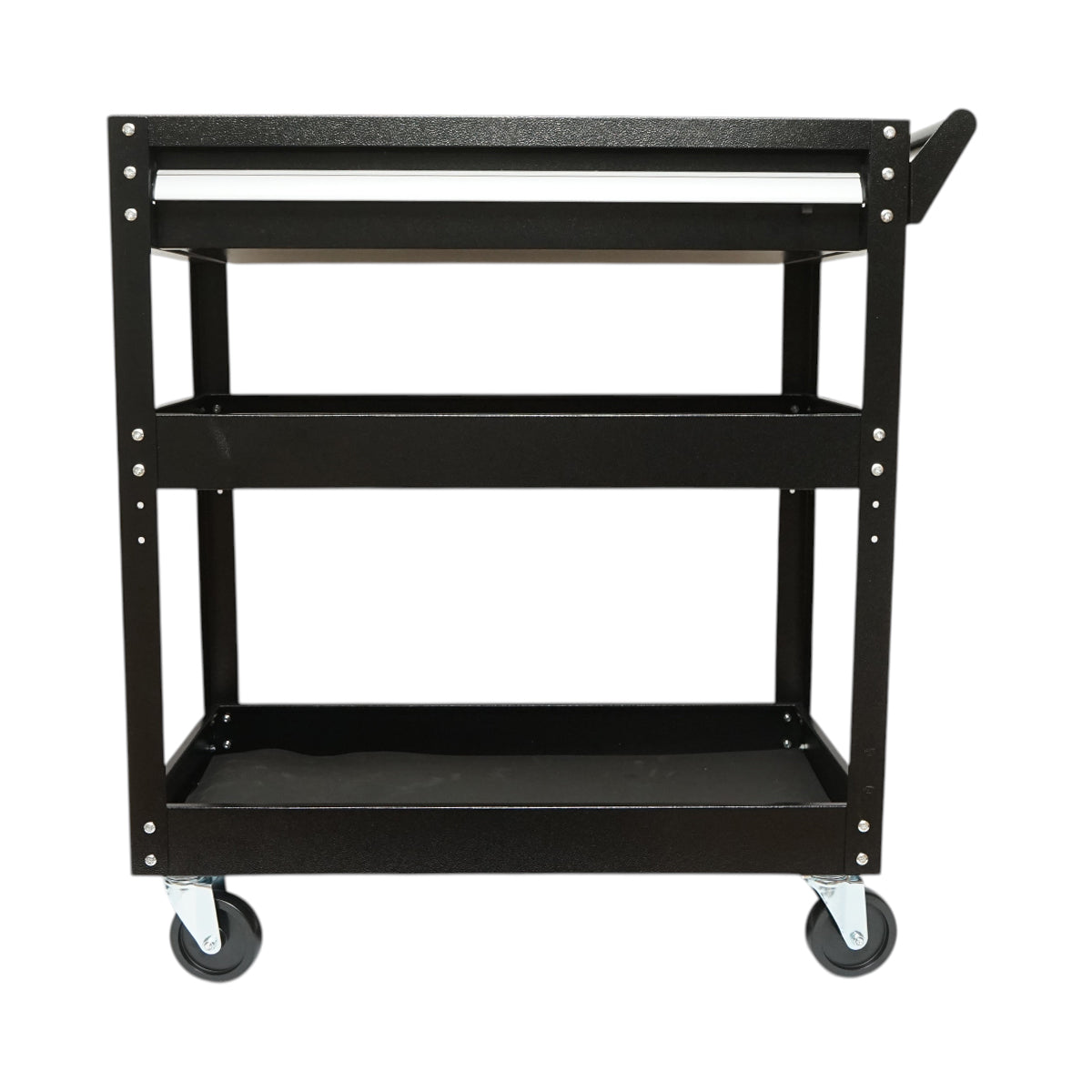 Szerszámkocsi műhelyi fém kerekeken 3 polccal és 1 fiókkal 775x410x895mm Breckner Germany