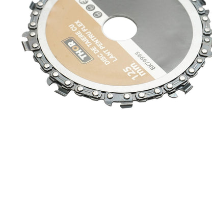 Fűrészlánc hajlítókorong 125x22mm 9 fogú fűrészlánc THOR fakivágáshoz