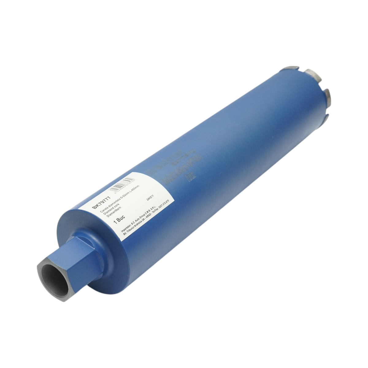 Gyémánt magfúrófej 92x450mm, 1-1/4 UNC belső menettel, nedves fúrás betonhoz, téglához Breckner Germany