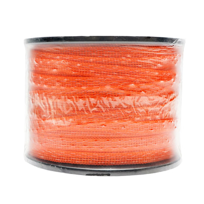 Narancssárga 10mm narancssárga szalagtekercs fém betét 4x0.15mm SS, ellenállás 12 Ohm/m, 200m elektromos kerítés Breckner Germany