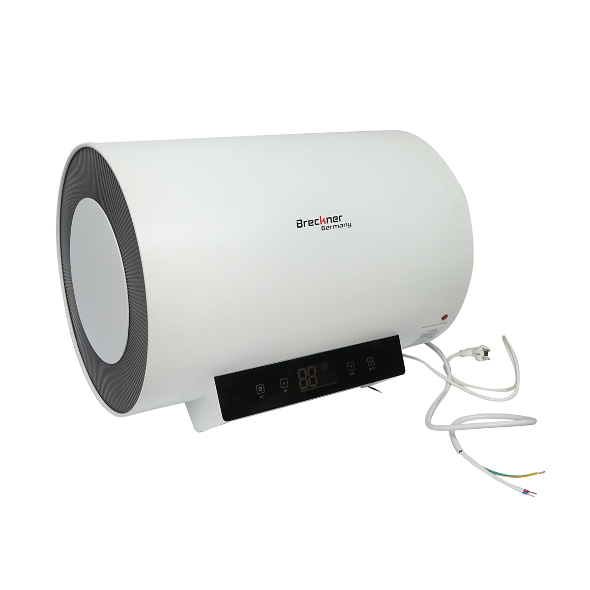 Elektromos vízforraló AC/DC, napelemes/220V, 60L, 2000W, 470x685mm, vízszintes szereléssel és távirányítóval használati melegvízhez Breckner Germany