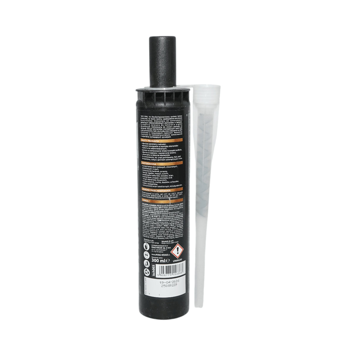 Epoxi-akril gyanta alapú sztirolmentes kémiai horgony 300ml