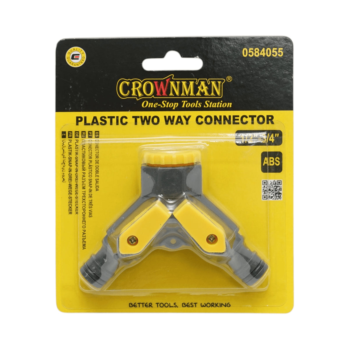 Crownman 2-utas kerti tömlő gyorscsatlakozó 1/2-3/4