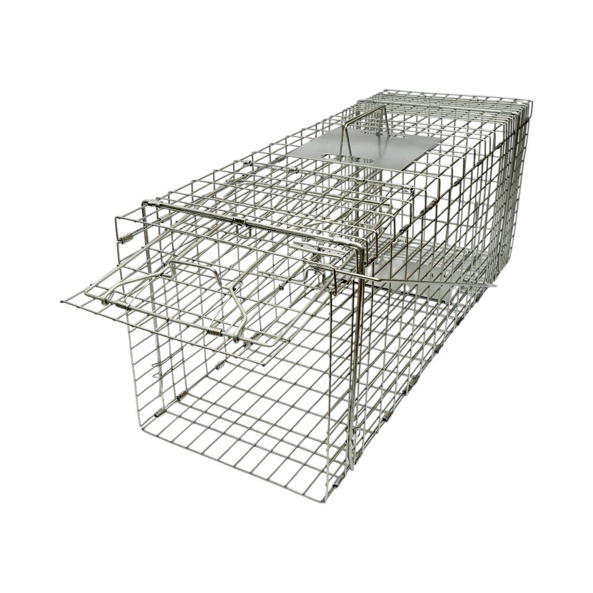Robusztus fém ketreccsapda vadállatok befogására 78x30x32cm