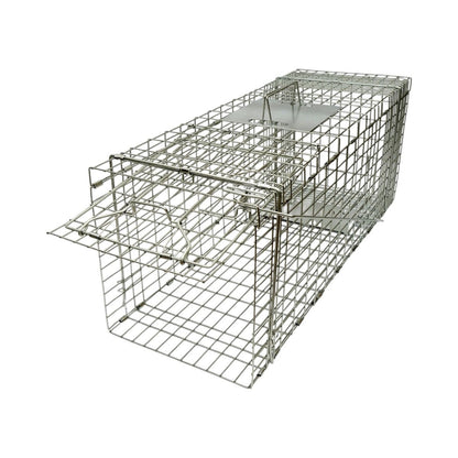 Robusztus fém ketreccsapda vadállatok befogására 78x30x32cm